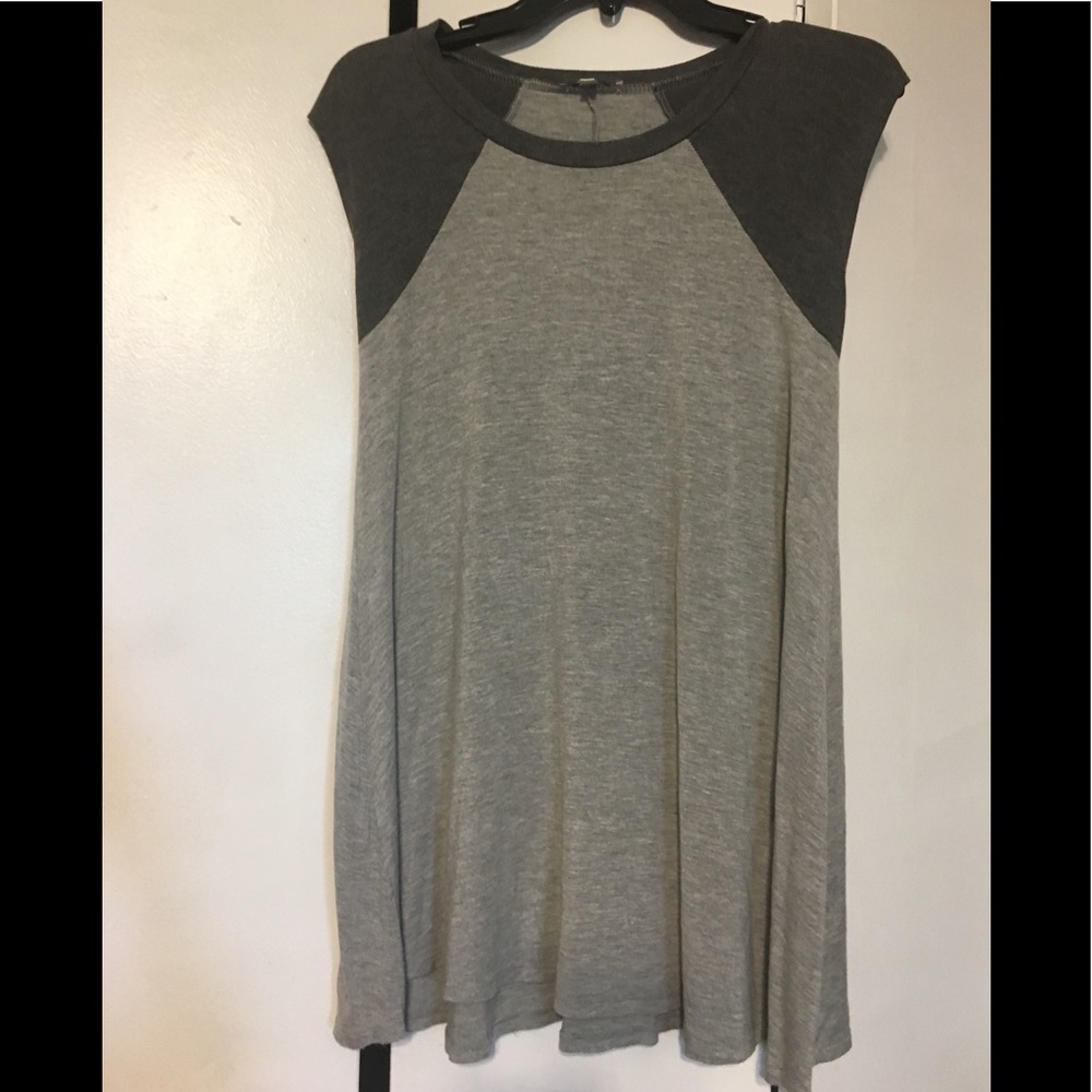 Charlotte Russe Gray long flow tank